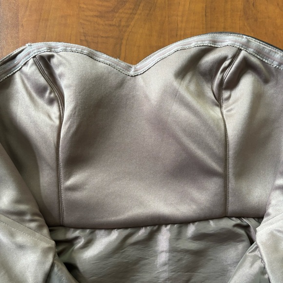 Vintage Size 6 Black and Tan Strapless Padded Mini Dress - Picture 11 of 16